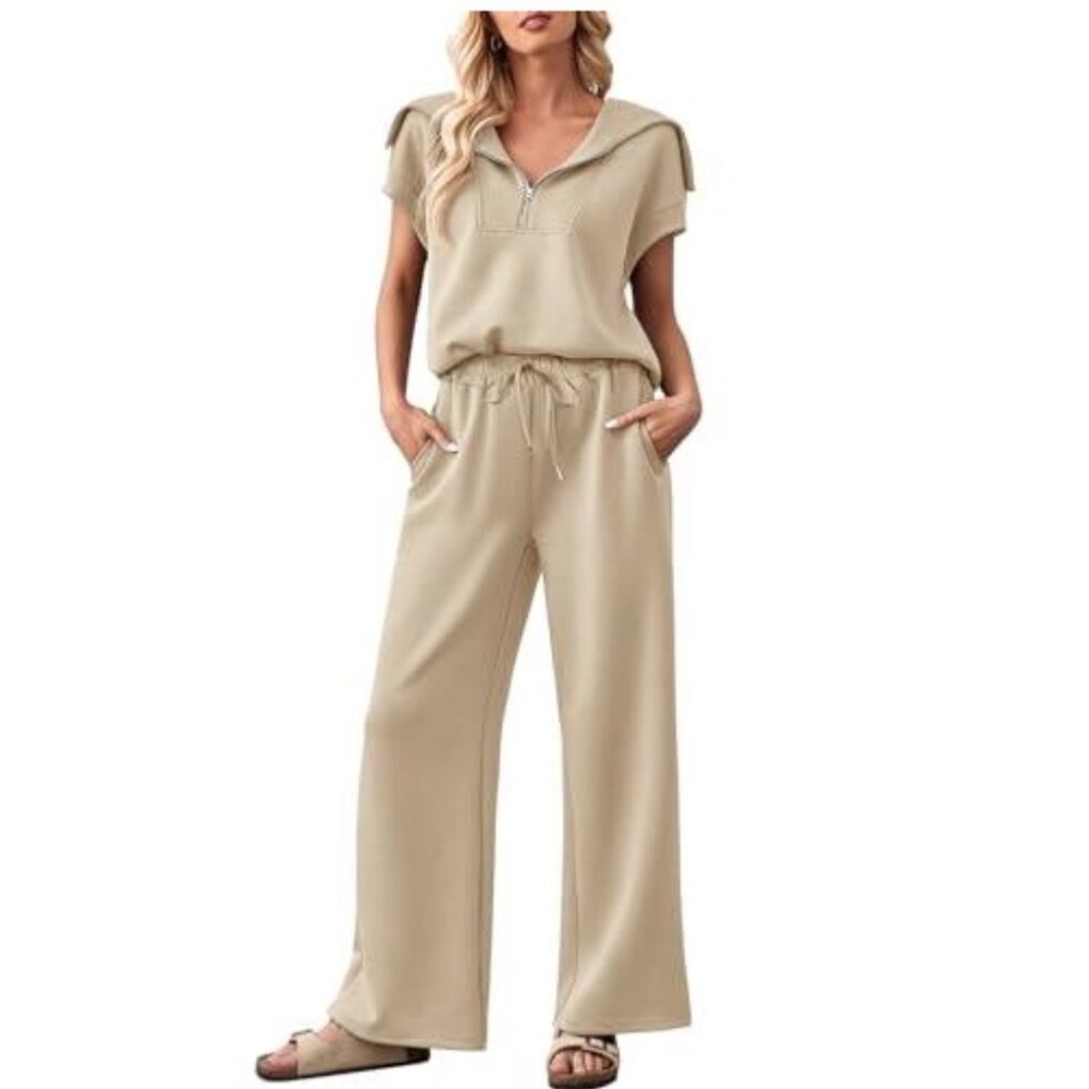 Merokeety Tracksuit Beige Tan Women M